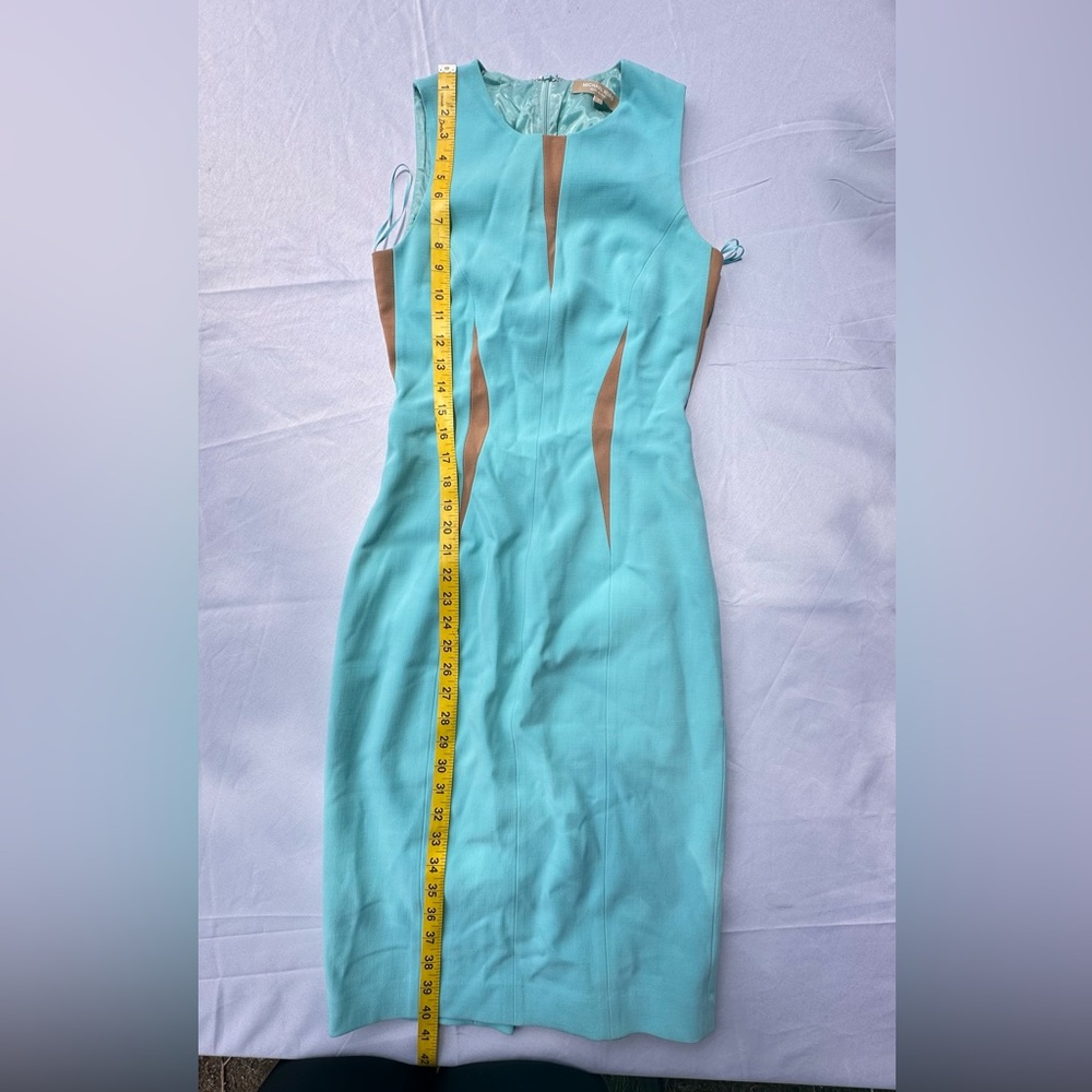 Michael Kors Blue Halter Sheath Dress - Picture 7 of 9